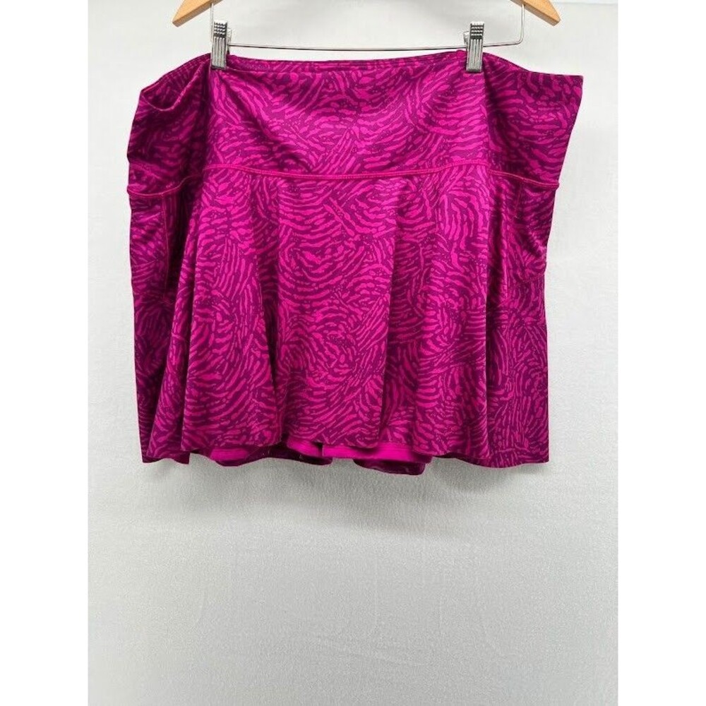 Athleta Womens Pink Athletic Skort‎ Plus Size 3X Ace Print 13.5"